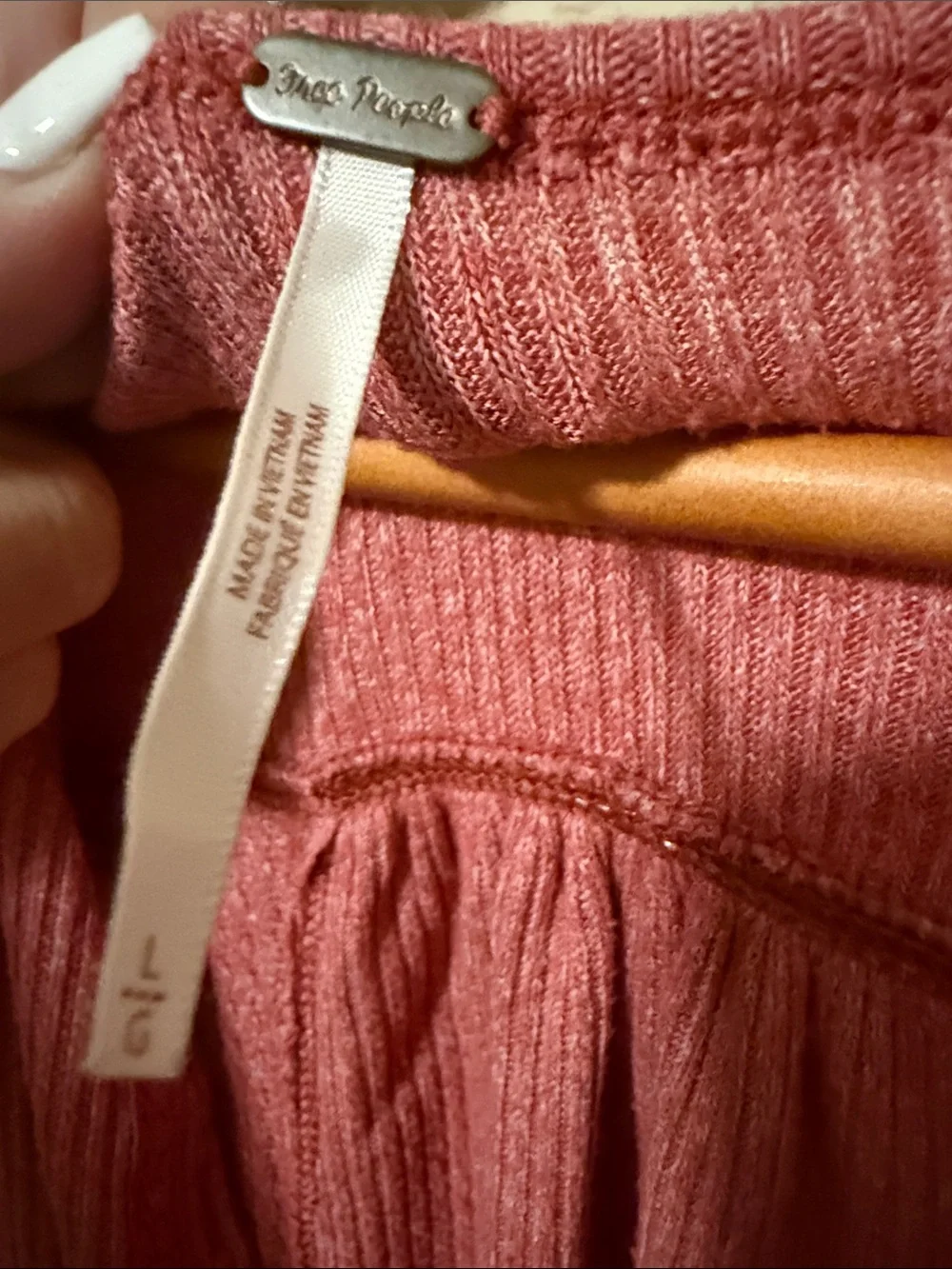 Free People Long Sleeve Henley Top - Dusty Rose